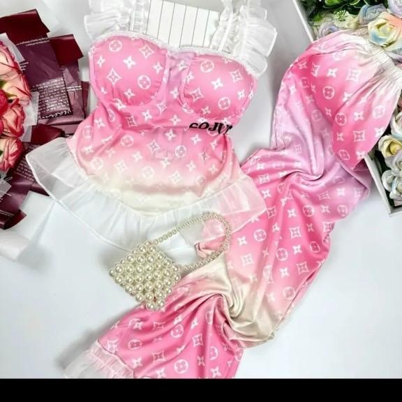 Bộ lụa latin tay cánh tiên phối ren Nữ Women 5