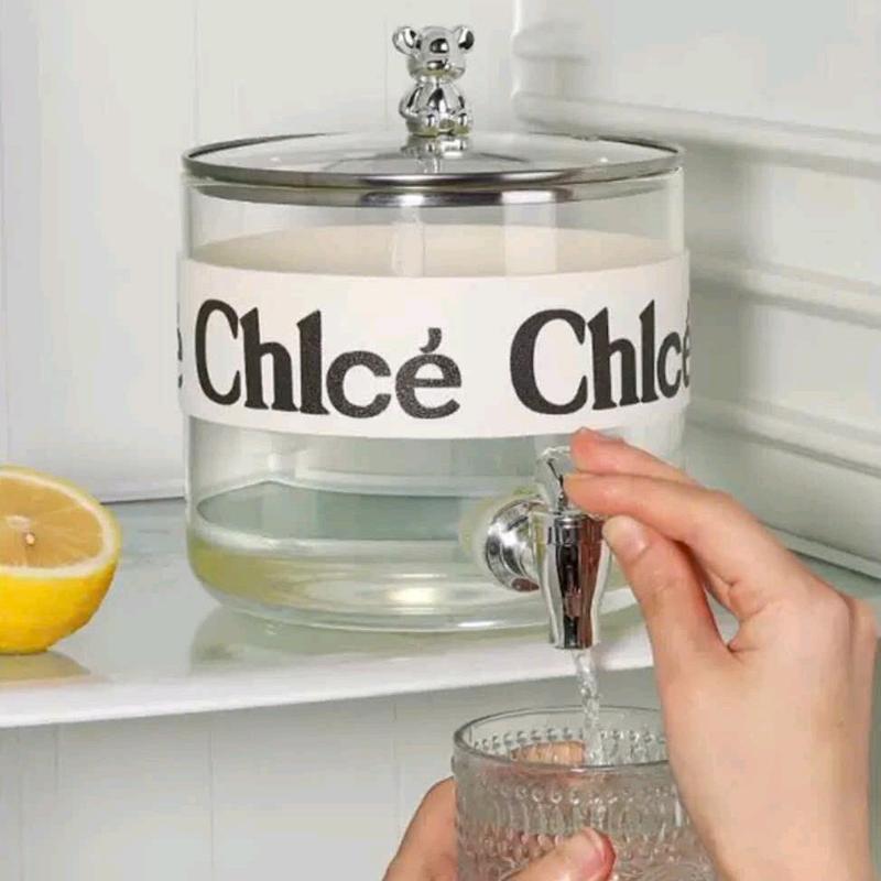 Bình Đựng Nước 2300ml, Bình Thuỷ Tinh Có Vòi Rót Sang Trọng Cao Cấp 2,3L 1