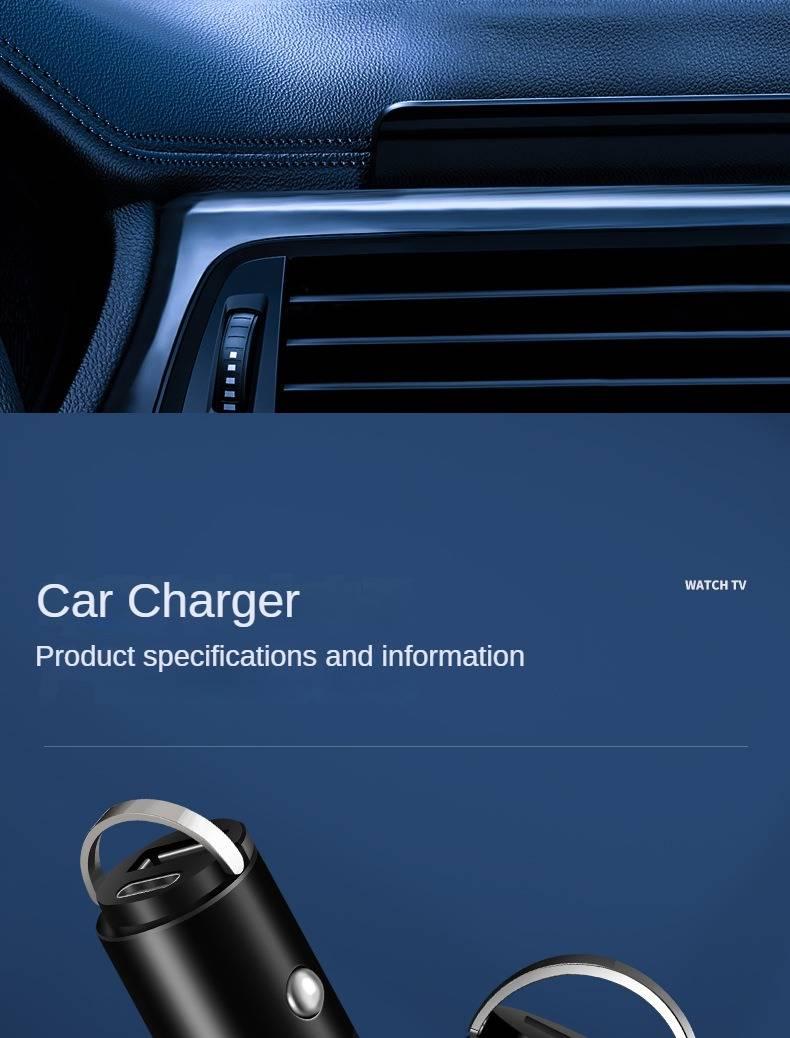 Product Introduction of 100W Mini Car  Charger , Car 12V/24V Converter Plug , Car    Usb Expansion Plug For iPhone / Oneplus  /Samsung / Vivo /Oppo /Huawei /Glory Mini Invisible Dual Port Car Charger car  charger fast charging 22