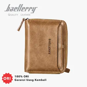 Dompet Pendek Lipat Pria Bahan Kulit BAELLERRY D3124