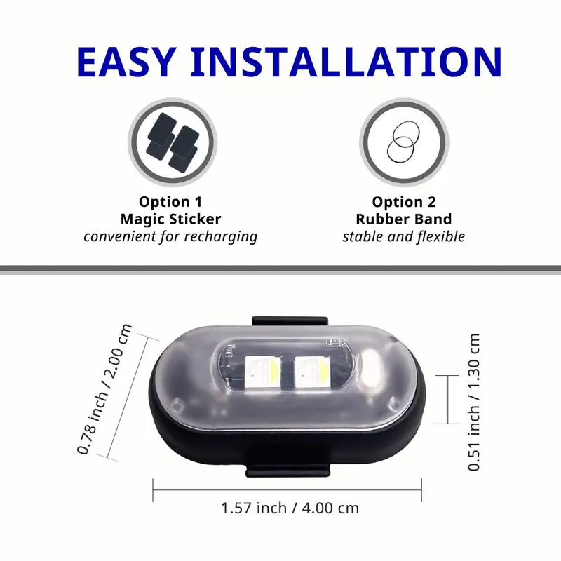 RGB Color Remote Control LED Decoration Light,1 Set USB Rechargeable LED Light, Waterproof Mini LED Light for Car, Motorcycle, Bike, SUV, Pickup 1
