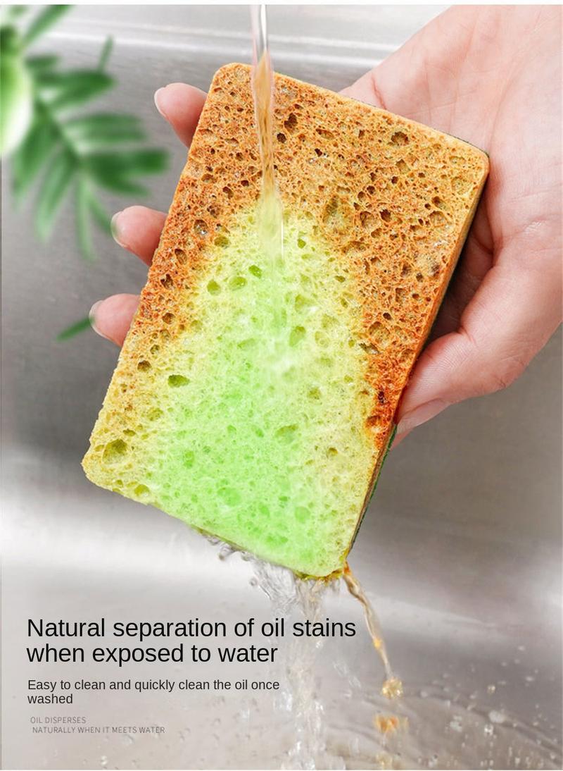 Product Introduction of 1PC Wood Pulp Dishwashing Sponge Double-Side Cleaning Sponge Absorbing Scouring Pad Household Cleaning Tools 19