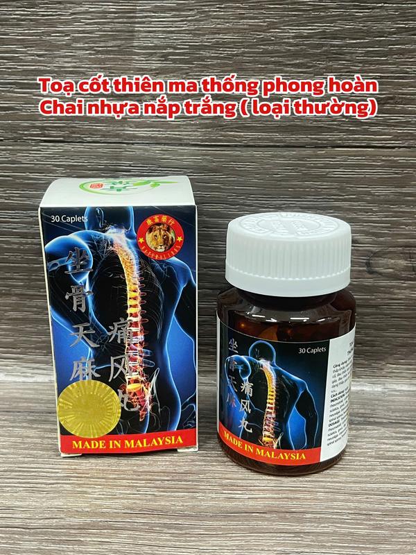 (Combo 2 Hộp) Chai nhựa nắp trắng-Loại thường - Tọa cốt thiên ma thống phong hoàn  lọ 30 viên daukhop