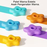 Gambar Gaudi Mainan Bayi Donat Susun Putar Rainbow Tower Jumbo / Rainbow Spinner Stack - Edukatif Melatih Koordinasi Mata-Tangan & Motorik Halus - 8Layers-OPP dari Gauditoys Kab. Tangerang 5 Tokopedia