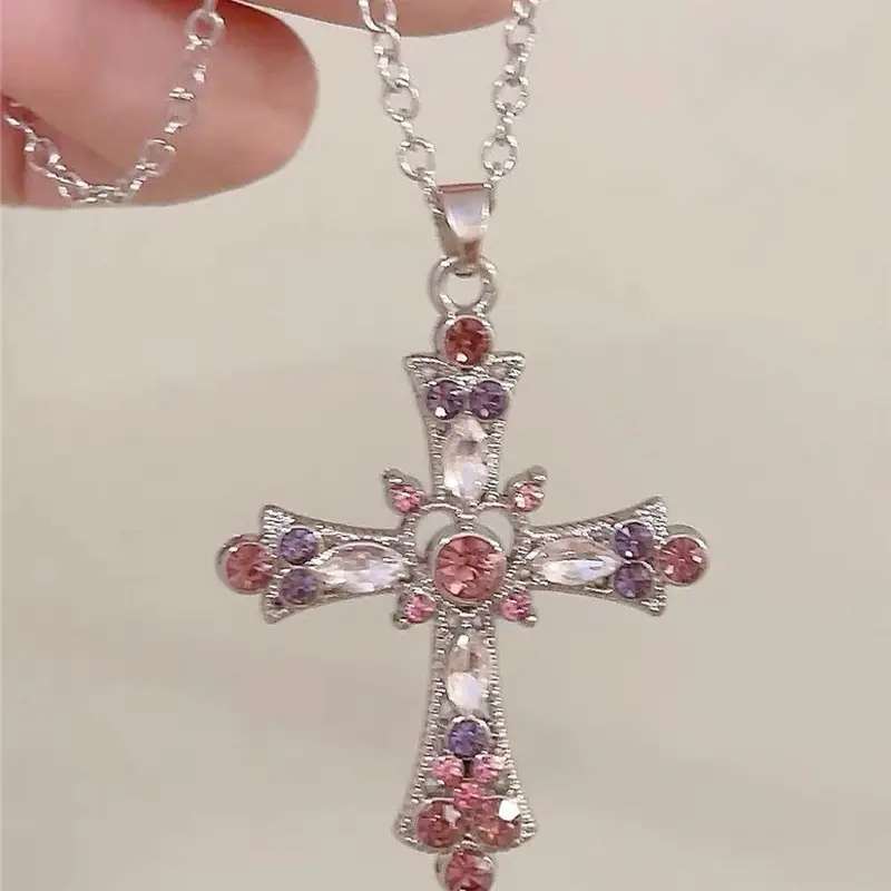 Vòng Cổ Mặt Dây Chuyền Chữ Thập, Xu Hướng Thời Trang Mới, Thiết Kế Độc Đáo, Zircon Tinh Tế, Dành Cho Nam Và Nữ, Thích Hợp Cho Các Cặp Đôi, Đồ Trang Sức Cho Bữa Tiệc, Quà Tặng Cao Cấp trang  sức