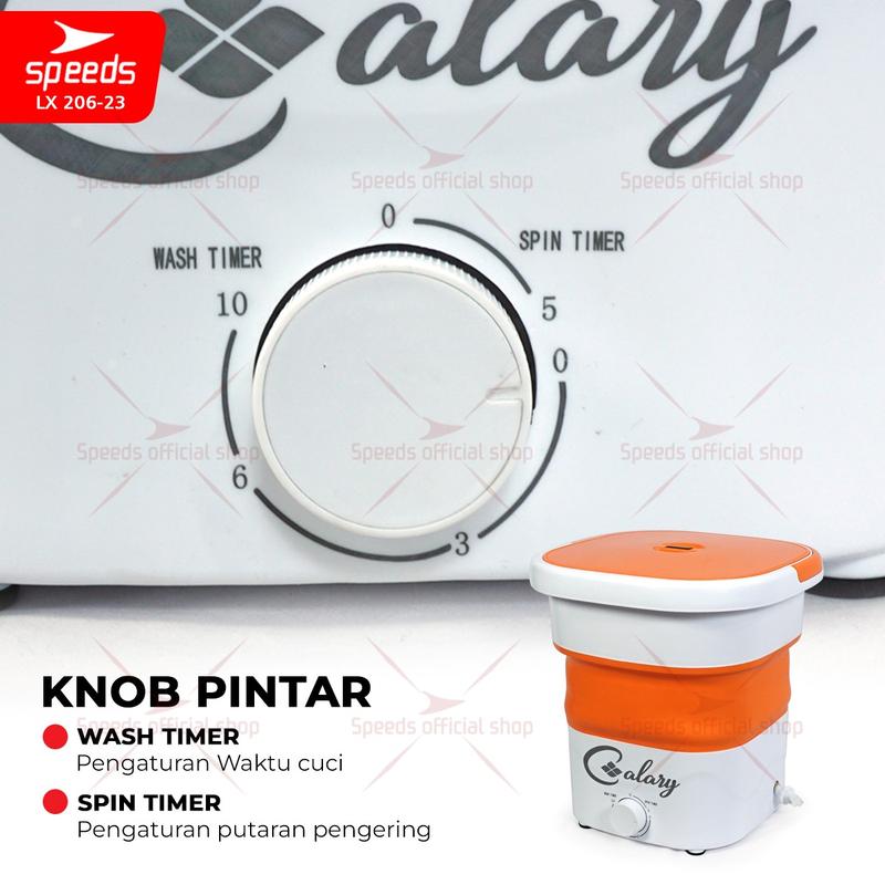 SPEEDS Mesin Cuci Portabel Mesin Pengering Air Kecil Mini Washing Machine Dinamo Mesin Pencuci Pakaian 206-23 8
