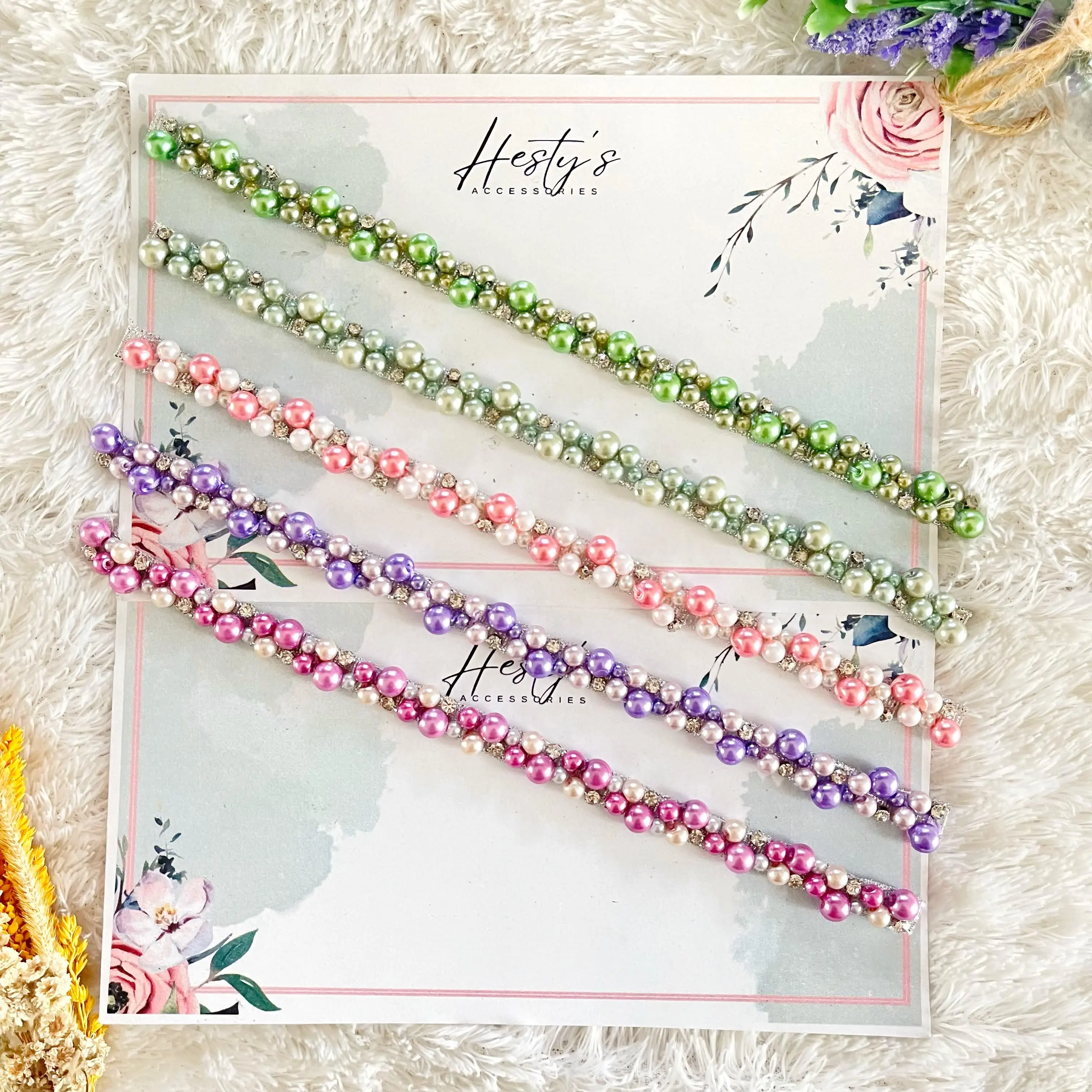 Payet Rangkai mutiara HN5/bisa custom warna