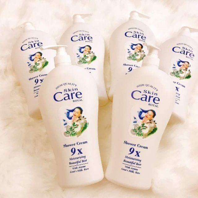 (ComBo 2 Chai) Sữa tắm dê White care 9x chai 1200ml 1