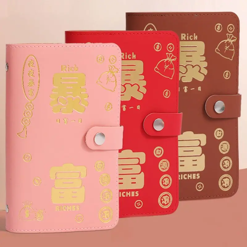 Challenges tiết kiệm tiền, Thiết kế vui nhộn, 100 phong bì, PU không thấm nước, Đóng Gáy mini, Dung lượng lớn, Có thể tái sử dụng, Thích hợp cho trẻ em, Challenge tiết kiệm tiền 1