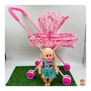 MAINAN ANAK PEREMPUAN DORONGAN BONEKA BAYI BUNYI / STROLLER BESI