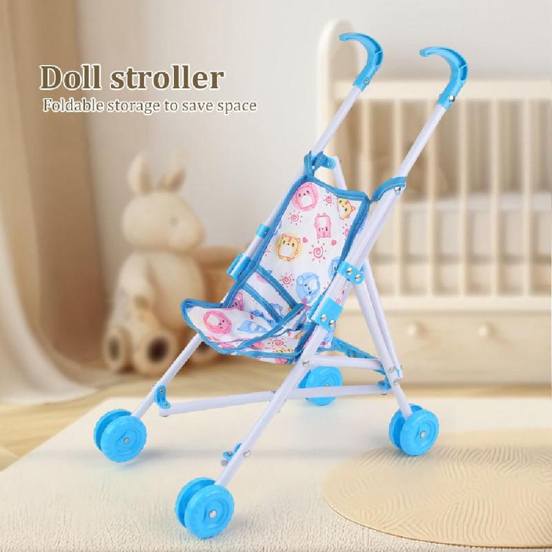 Product Introduction of Trendy Interactive Dolls Pram Pretend Play Toys Stable Baby Stroller Plastic Doll Stroller for Boys Girls Babies 24