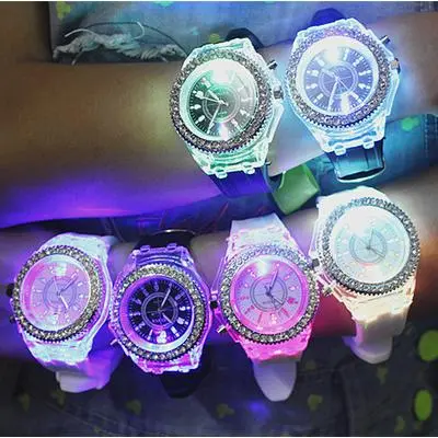 Glow-in-the-dark Glow Personality Fashion Male and Female Student Couple Jelly Quartz Watch