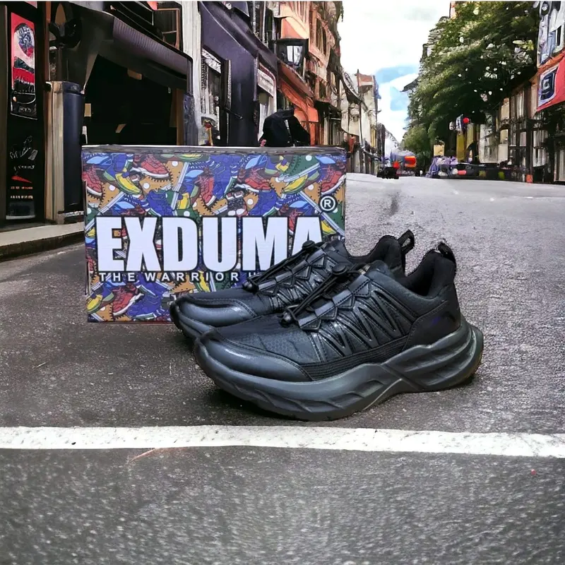 Sepatu EXDUMA SUPER BLACK BROTHERHOOD SEPATU RUNNING SEPATU KETS TERBARU Kerja Olahraga Sneakers Pria Sport Kasual Hitam 5
