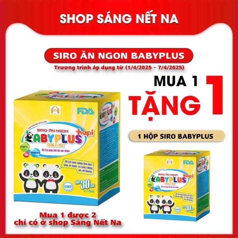[MUA 1 TẶNG 10GÓI LẺ] Siro Ăn Ngon Babyplus Hapi Hỗ Trợ Bé Ăn Ngon, Ngủ Ngon, Tăng Cường Tiêu Hóa, Giúp Đường Ruột Khỏe Dễ Hấp Thu, Cải Thiện Táo Bón, Tăng Cường Sức Đề Kháng Dành Cho Bé Từ 06 Tháng Tuổi Trở Lên