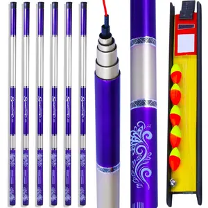 Telescopic Fishing Rod 2.7M 3.6M 4.5M 5.4M 6.3M Ultralight SuperHard Stream Hand Pole Carbon Fiber Travel Fishing Rods Fish Tackle Metal