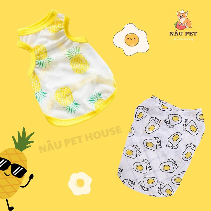   HÀNG MỚI VỀ  Áo Thun Mát Mẻ Mùa Hè Cho Chó Mèo,Quần áo in họa tiết dễ thương Áo Vest Cho Thú Cưng Nhiều Mẫu Mã Quần Áo Thú Cưng 