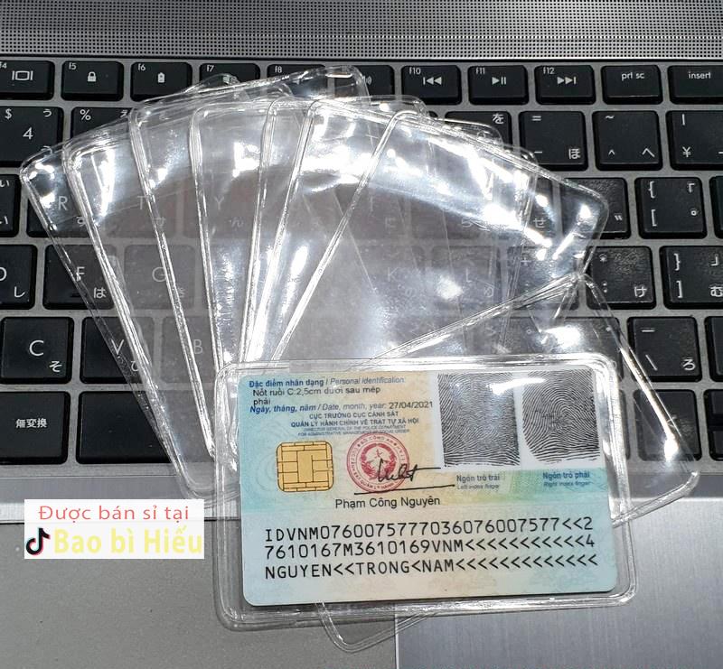 Combo túi đựng căn cước công dân (CCCD), bằng lái xe, thẻ từ, thẻ thang máy, cà vẹt xe mẫu mới... bằng nhựa dẻo PVC không cần ép bamarau