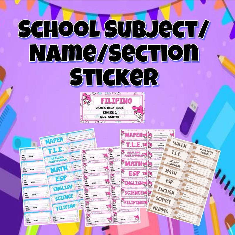 Sticker for School Subject/Name/Section Sticker for note boo - TikTok ...