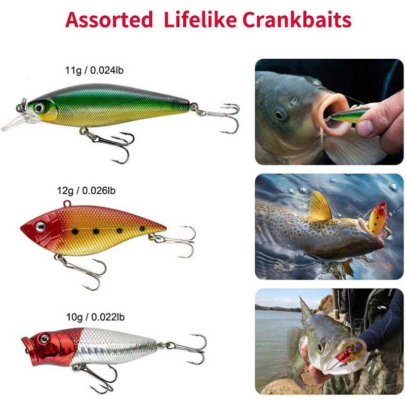 Product Introduction of Fishing Lures Kit, 78pcs/box Fishing Lures Set, Including Spoon Lures, Soft Plastic Worms, Crankbait Jigs, Multifunctional Fishing Accessories Tackle Box 18