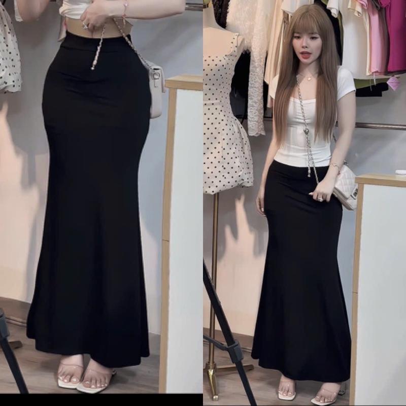 Chân váy đuôi cá thun lạnh from dài