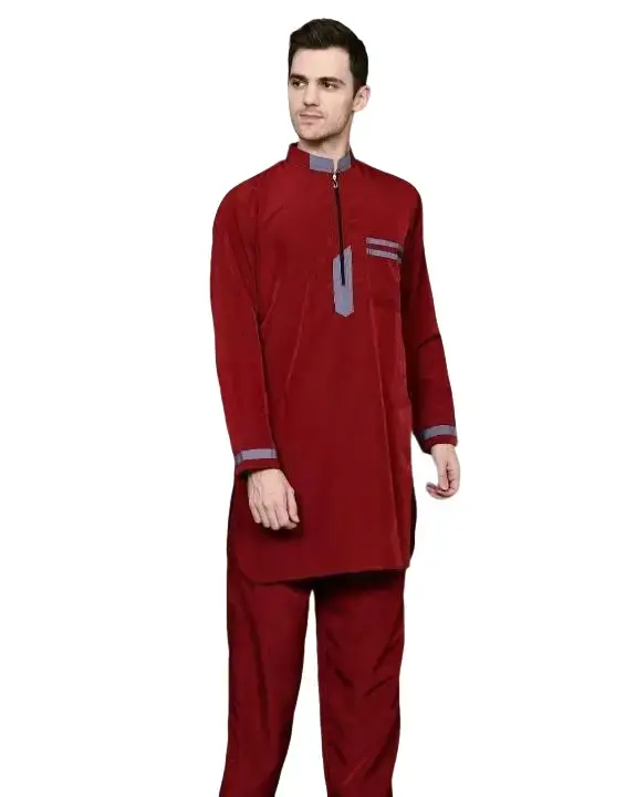 Setelan Pakistan FATHAN Setelan Pria Dewasa Muslim Bahan Besway Setelan Baju Muslim Pria Setelan Koko Kurta Pakistan Pria Setelan Baju Arab Pria Bonus Peci Dan Tasbih Tersedia Ukuran M L XL - 4XL Lengan panjang