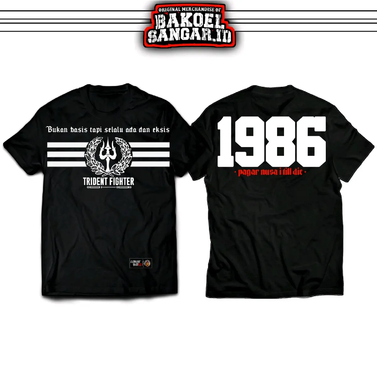 Kaos Pagar Nusa 1986 model garis terbaru