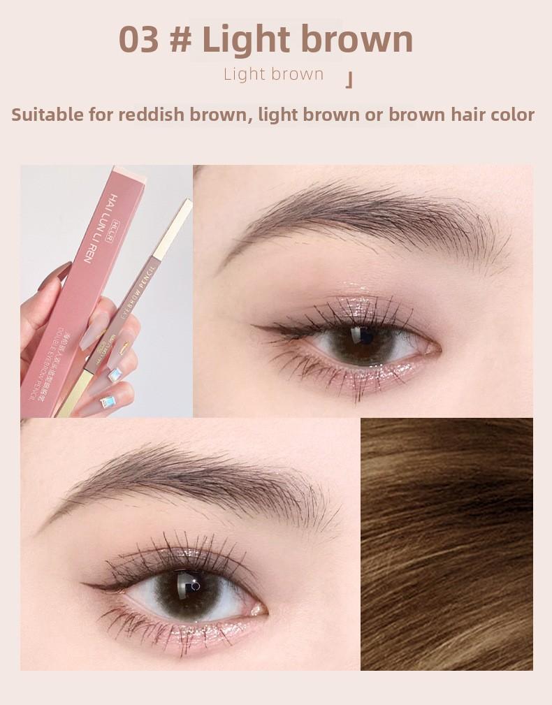 Product Introduction of Helen Beauty New Dual-Head Eyebrow Pencil Waterproof Non-Smudge Genuine Sweat-Proof Long-Lasting Sketch Makeup 5