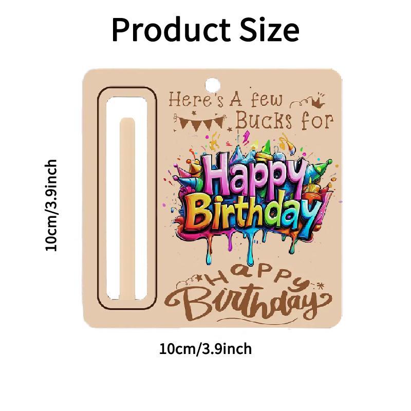 Birthday Cake & Letter Pattern Hanging Tag, 2 Counts/set Birthday Themed Money Holder, Festive Decorations for Vehicles and Family, Surprise Gift for The People Who Are The Birthday Party 1