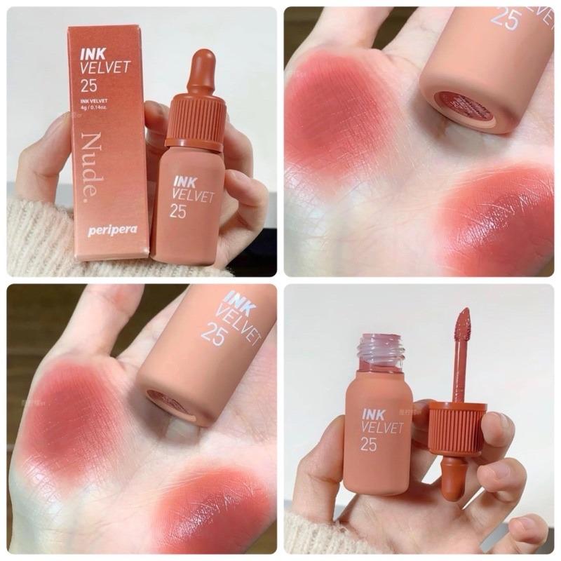   Mẫu thử   Chiết Son kem lì Peripera Ink Velvet Nude 45 46 25 26 27 