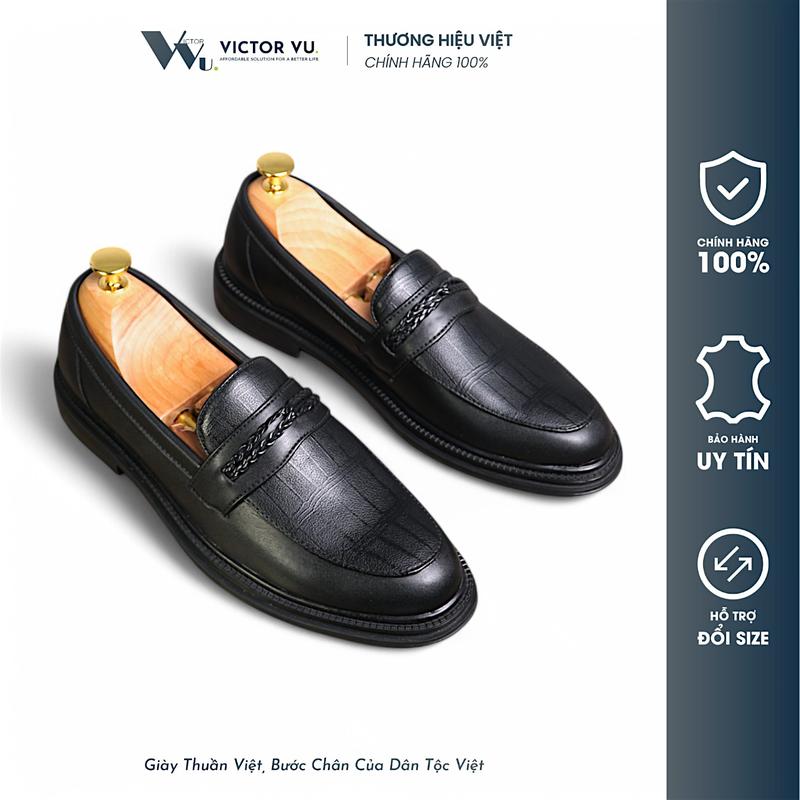 [Bản Premium] Giày Penny Loafer Chữ Thập Tăng Chiều Cao 5cm Phong Cách Retro, Giày Nam Đế Bằng Chính Hãng Shoes giầy