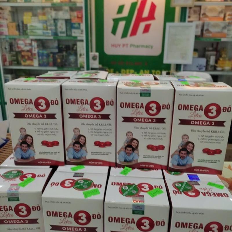 Omega 3 đỏ ( Dầu nhuyễn thể Kril Oil ) Letco Lọ 60 viên. Giúp bổ sung EPA, DHA, Cải thiện Chloesterol cho cơ thể-TPBVSK03 3