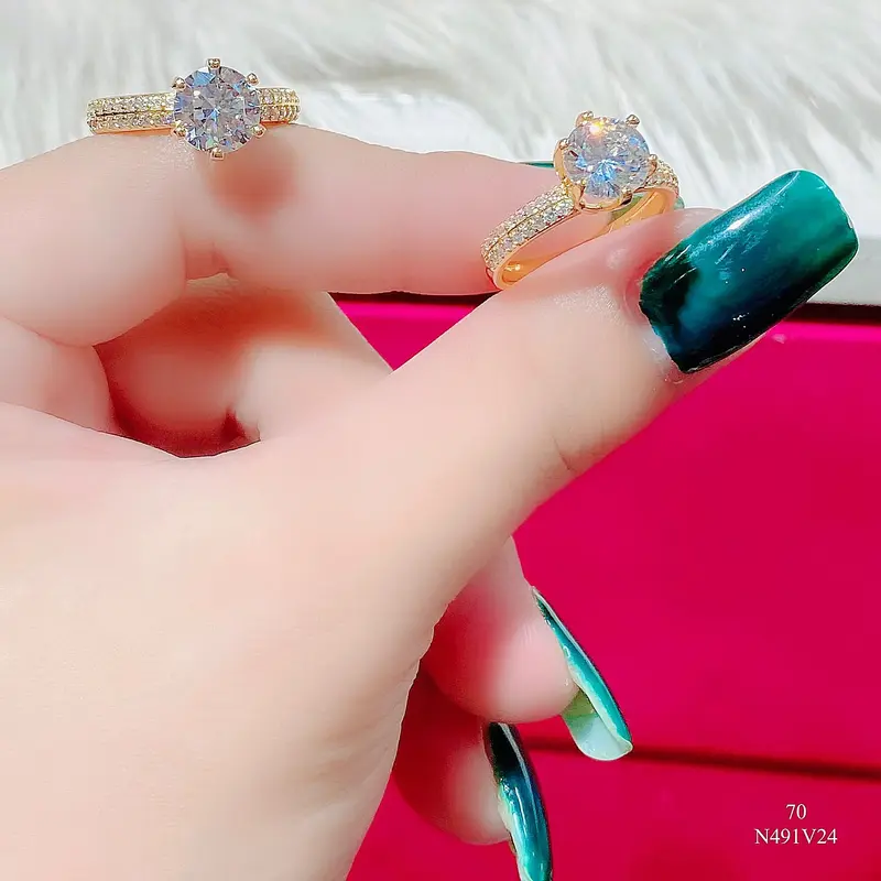Nhẫn Nữ N491 Đính Đá Sang Trọng, Quý Phái -  Mang đi chơi, đi tiệc rất đẹp -  Bao đổi trả trong vòng 07 ngày - trang sức nữ, nhẫn nữ đẹp 3
