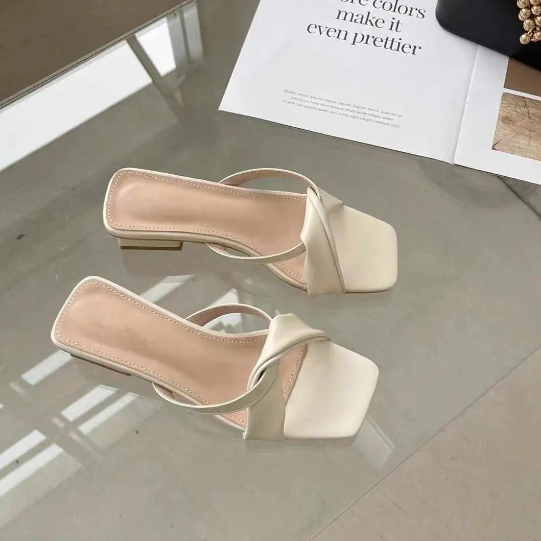 Giày cao got, sandal cao gót 3 phân quai lê Trắng Đen kem mã TD322 Nữ Shoes