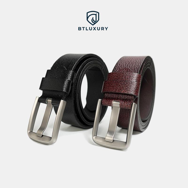 Thắt Lưng Nam XAVIA Mặt Khóa Hợp Kim Sơn Tĩnh Điện Chống Trầy Dây da bò 1 lớp chắc chắn Dây Nịt Nam Đẹp Sang Trọng Thời Trang Tặng kèm Đinh Đục Lỗ Dây Lưng Nam Thương Hiệu BTLUXURY that lung