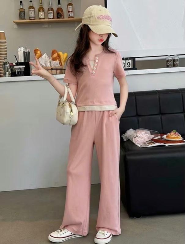 Product Introduction of Sét bộ quần áo mâu thun quần dài dành cho gái 18-45kg 5