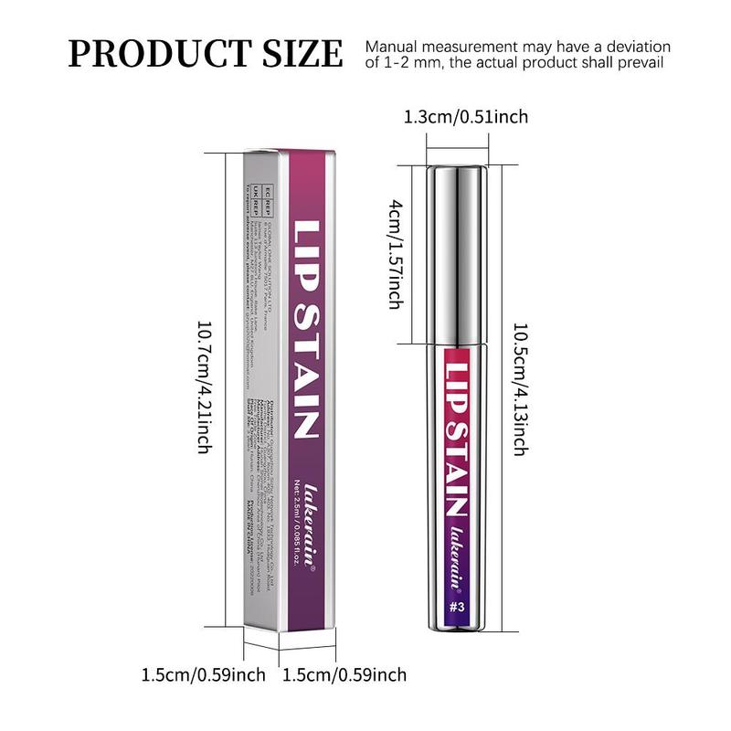 Long-lasting Lip Stain, 3 Counts/set Waterproof Peel-off Lip Gloss, Smooth and Hydrating for Easy Application, Suitable for All Skin Tones, Makeup 1