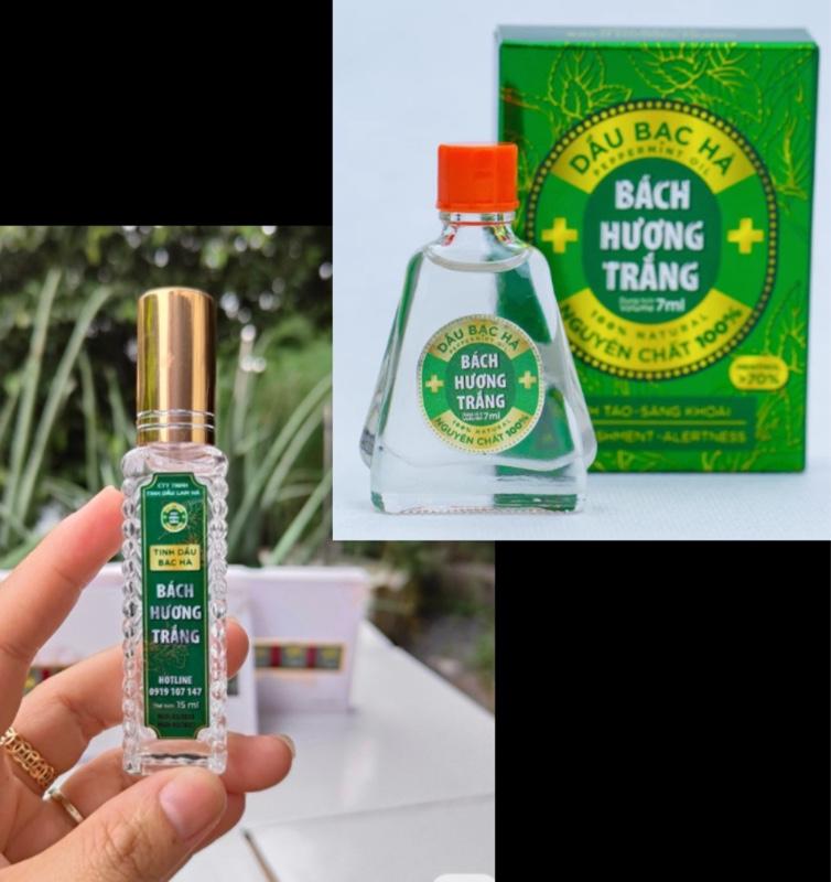 Product Introduction of Compo Tinh dầu bạc hà BÁCH HƯƠNG TRẮNG sử dụng dưới dạng dầu gió nóng ấm, the mát : chai 7ml + 15ml dạng xịt 4