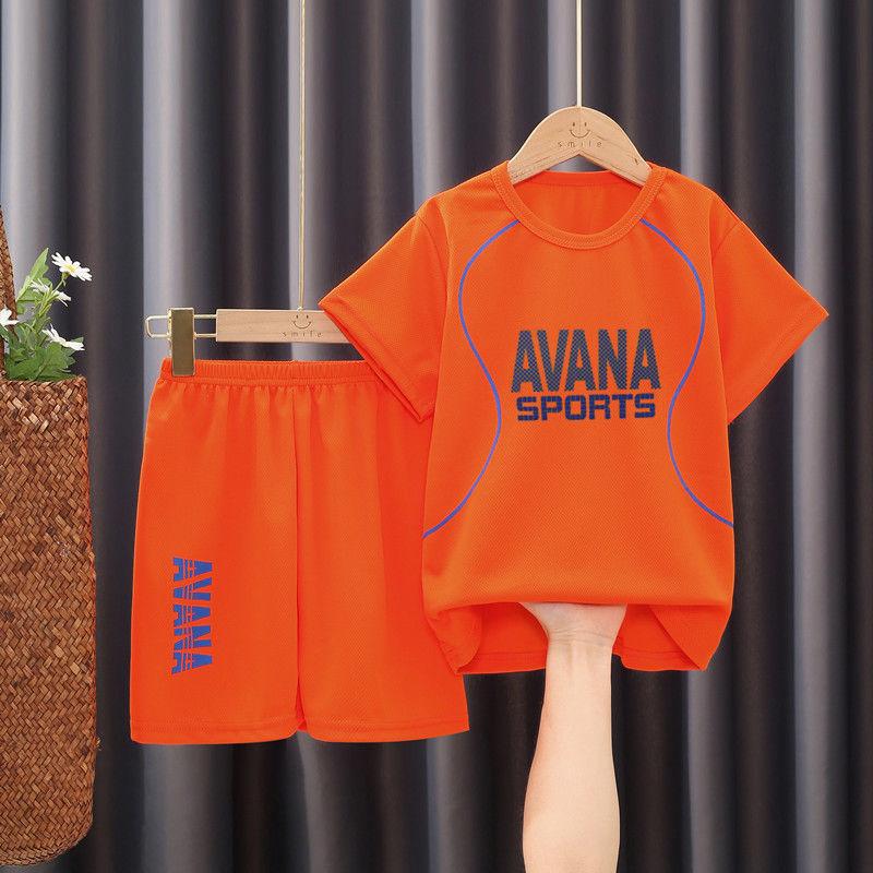 Product Introduction of 2025 Children's Short Sleeve Set Big Kids Sportswear Boys Girls Casual Summer Quick-Dry Clothes Summer Baby Two-Piece Set 29