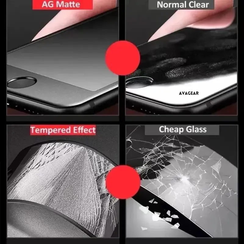 Tempered Glass Clear Matte Gaming Exclusive Frame Black Gorrilas Anti Glare 9H Untuk iPhone 6g-16 Pro Max 8