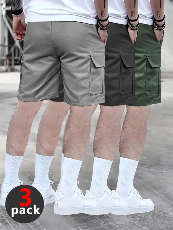 Men's Letter Patched Drawstring Waist Cargo Shorts, Regular Fit Casual Pocket Shorts for Summer, Men's Bottoms for Daily Wear 7