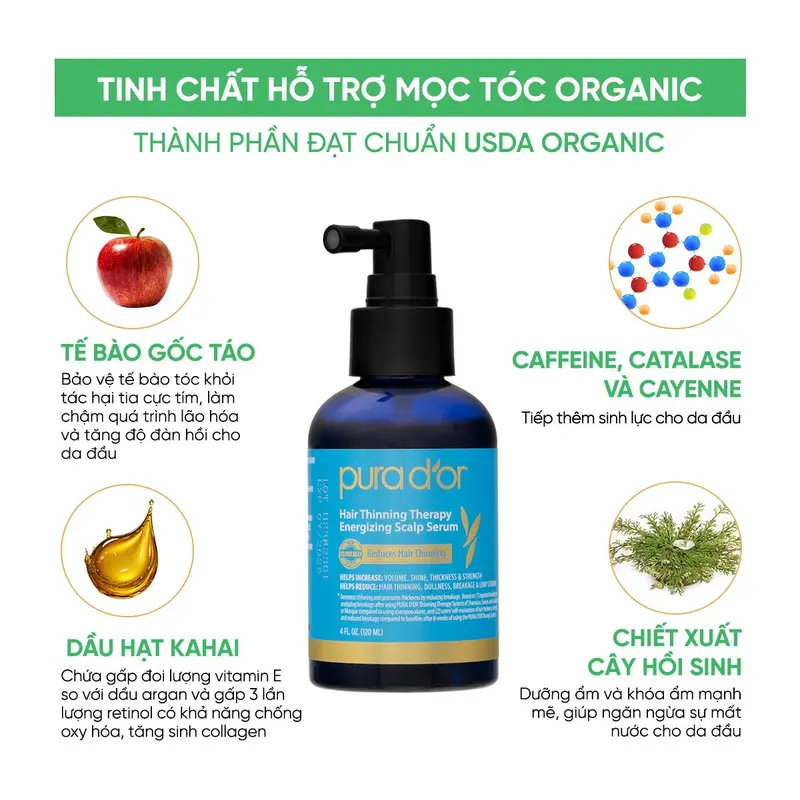 Combo 3 Bước Dầu Gội, Dầu Xả, Giảm Rụng Tóc Organic Pura D'or Biotin Gold Label 473ML | Chăm Sóc Tóc, Chăm Sóc Da Đầu, Dưỡng Tóc, Hỗ Trợ Mọc Tóc - Mega livestream 6