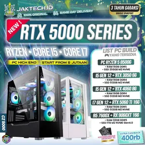 PC Gaming i5 12400F 14400F | RTX 4060/5060/5070 Ti 8GB 16GB | 32GB DDR5 NVME | Rakitan High End Design Editing Rendering
