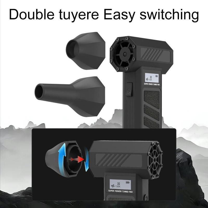 Product Introduction of 130000 RPM 4 Gears Adjustable Type-C Charging Car Blowing Snow Portable Cleaning Blower Tool Turbo Jet Fan Electric Air Duster 3