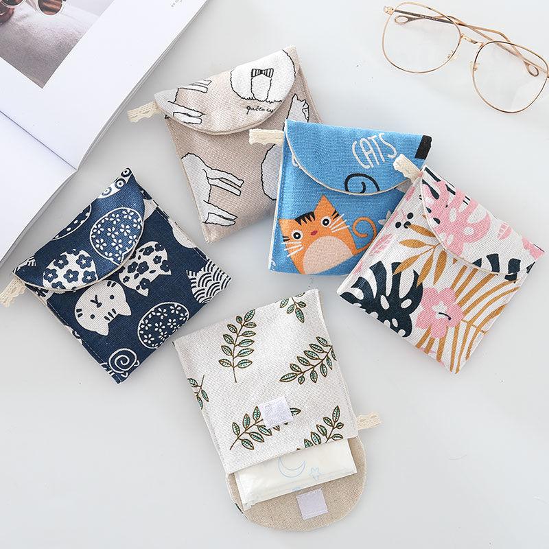 Túi lưu trữ Băng Vệ Sinh Túi Băng Vệ Sinh Cầm Tay cho phụ nữ, túi gấp, lưu trữ Băng Vệ Sinh, khăn M, túi hàng tháng 0