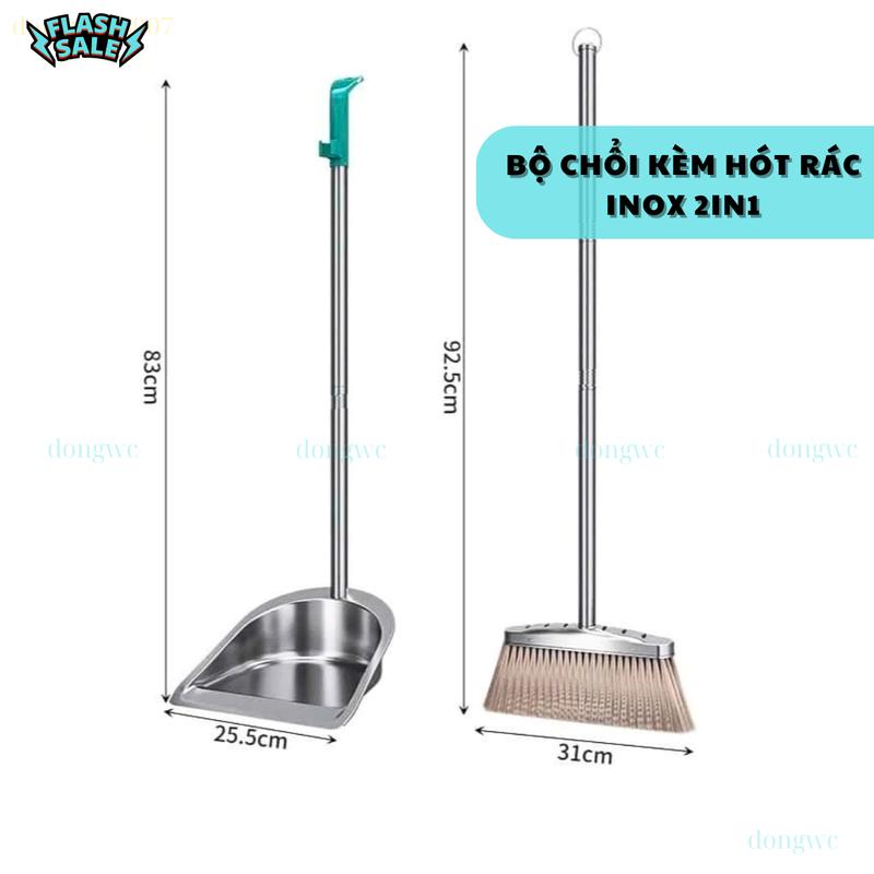 Bộ Chổi Quét Kèm Hót Rác Inox Cán Dài Có Tay Cầm Đa Năng - TikTok Shop ...