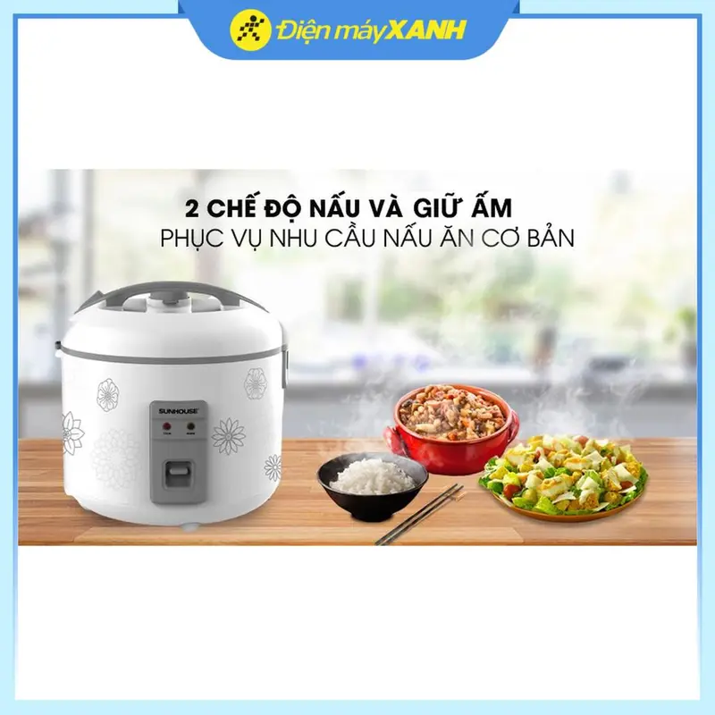 Nồi cơm nắp gài Sunhouse 1.8 lít SHD8603 Cooker 3