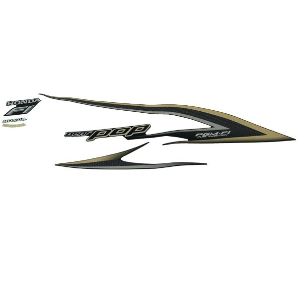 Gambar Sticker Body Set Kanan Hitam Honda BeAT POP eSP K61 871X0K61920ZAR dari Honda Cengkareng Kota Tangerang Tokopedia