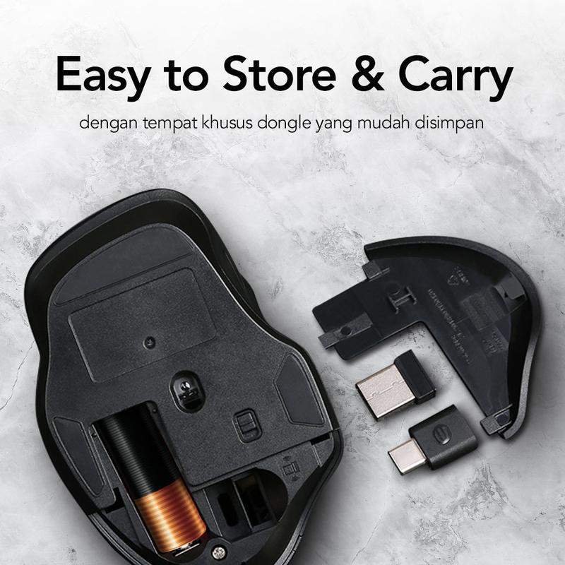 Mouse Dual Wireless Micropack Receiver USB C & USB A Speedy Pro - MP-752W 5