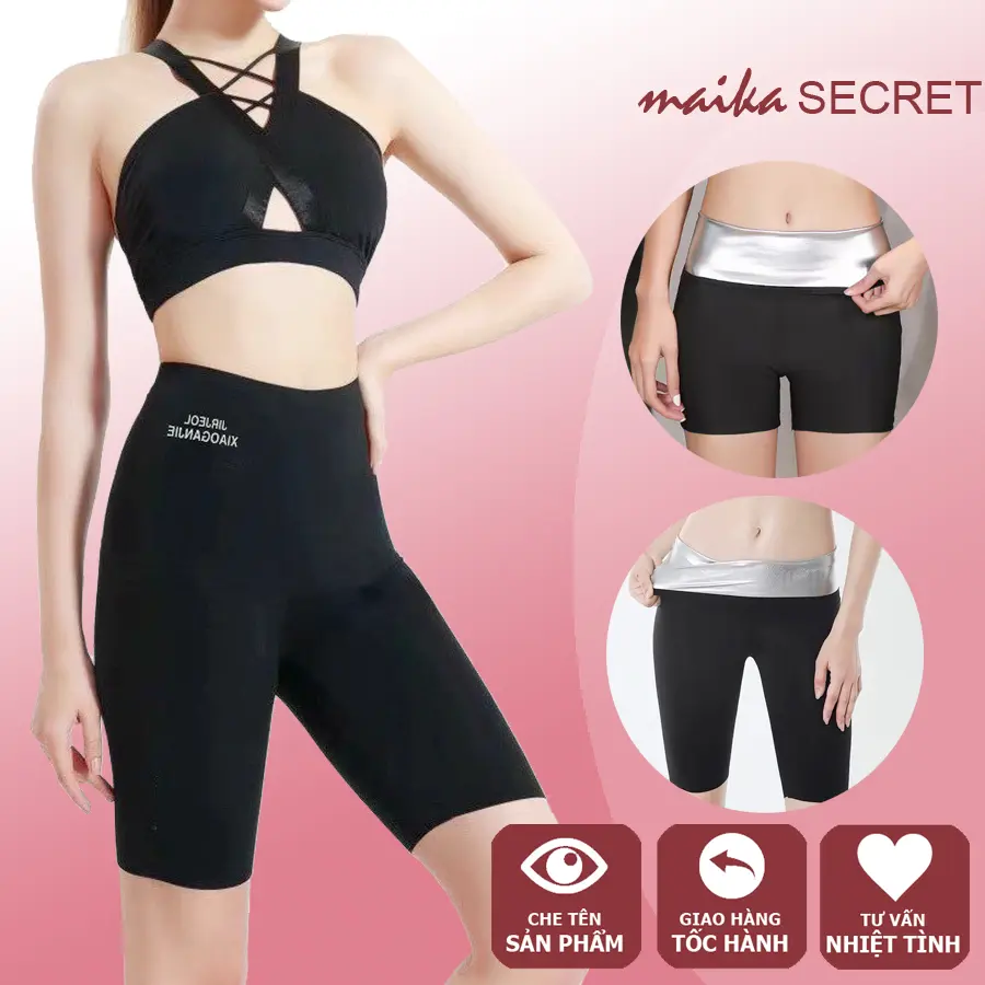 Quần tập sinh nhiệt làm nóng vùng bụng giảm mỡ - Quần tập Gym Yoga dáng đẹp