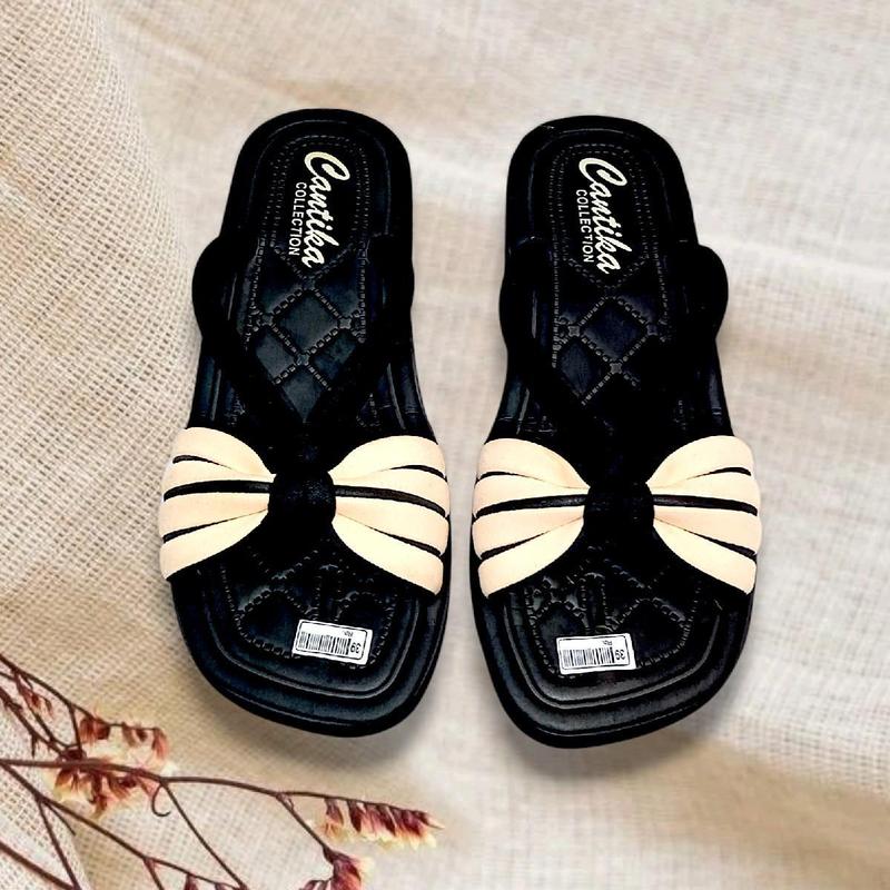 Sandal Wedges Wanita Model Selop Pita Profil Fashion Terbaru 3